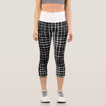 Capri-Leggings voor zwart-wit Abstract patroonpatr