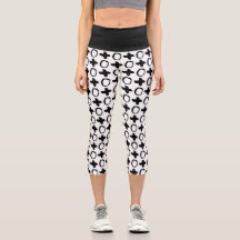 Capri-Leggings voor zwart-wit Abstract patroonpatr