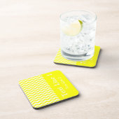 Capri Lemon Wave Chevron aanpasbaar Drankjes Onderzetter (Rechterzijde)