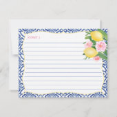 Capri Lemons Roze Bloemen Advies voor Moeder-aanst Kaart (Achterkant)