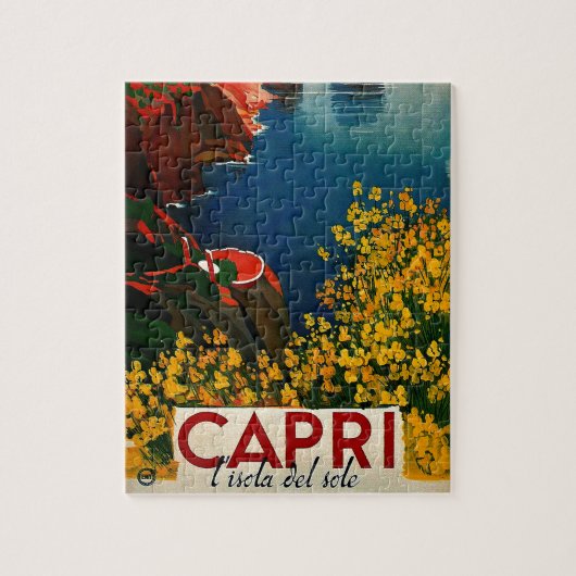  Capri L'Isola del Sole Italië Kunstschilder Legpuzzel (Verticaal)