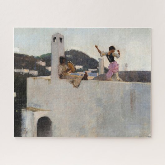 Capri Meisje op een dak van John Singer Sargent Legpuzzel (Horizontaal)