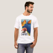 CAPRI NAPLES ITALIË  Art Deco ENIT Toerisme T-shirt (Voorkant volledig)