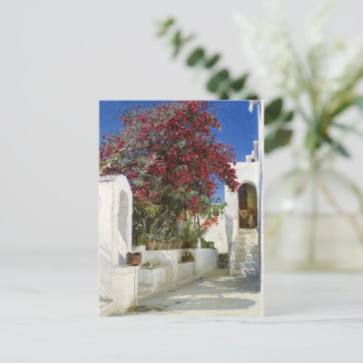Capri - Oleanders in bloom, Peder Severin Krøyer Briefkaart (Staand voorkant)