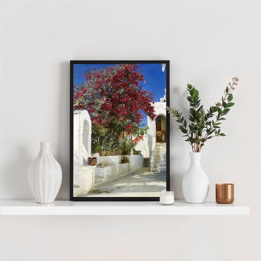 Capri - Oleanders in bloom, Peder Severin Krøyer Poster