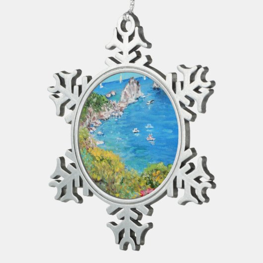 Capri - Pewter Snowflake Ornament (Rechts)