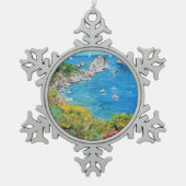 Capri - Pewter Snowflake Ornament (Voorkant)