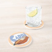 Capri Powerboot Zandsteen Onderzetter (Zijkant)