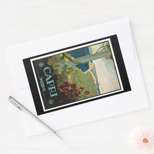 Capri Rechthoekige Sticker (Envelop)