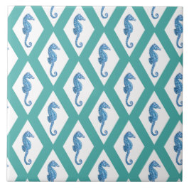 Capri Turquoise Argyle Ceramic Tile Tegeltje