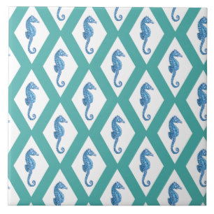 Capri Turquoise Argyle Ceramic Tile Tegeltje