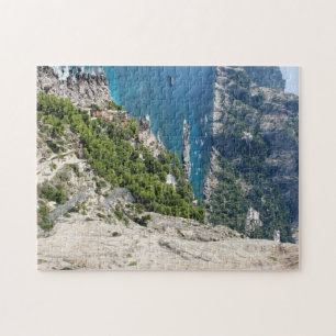 Capri van boven: kust en turquoise zee Puzzel fo