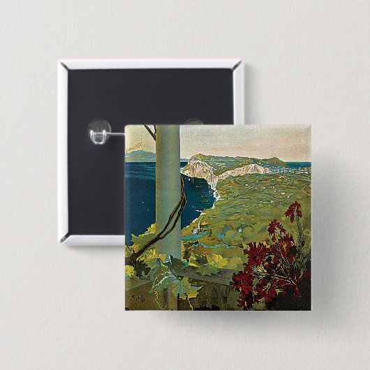 Capri Vierkante Button 5,1 Cm (Voorkant /achterkant)