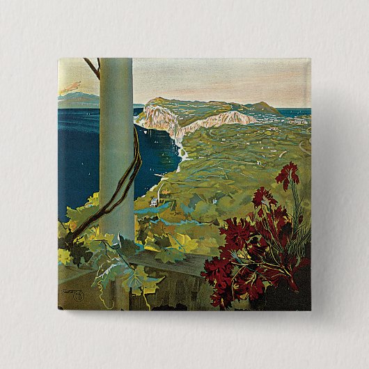 Capri Vierkante Button 5,1 Cm (Voorkant)