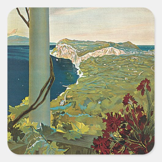 Capri Vierkante Sticker (Voorkant)