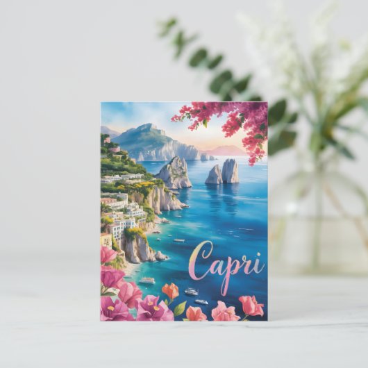 Capri-waterverf Briefkaart (Staand voorkant)