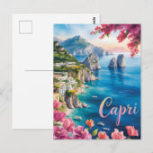 Capri-waterverf Briefkaart (Voorkant / Achterkant)