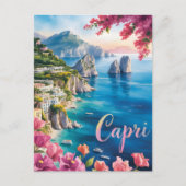 Capri-waterverf Briefkaart (Voorkant)