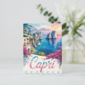 Capri-waterverf Briefkaart (Staand voorkant)