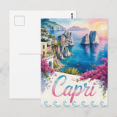 Capri-waterverf Briefkaart (Voorkant / Achterkant)
