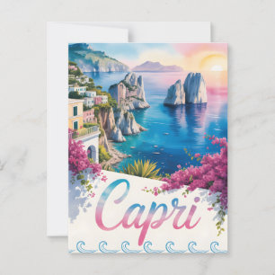 Capri-waterverf Briefkaart