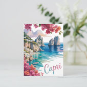 Capri-waterverf Briefkaart (Staand voorkant)
