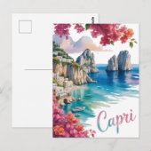 Capri-waterverf Briefkaart (Voorkant / Achterkant)