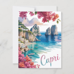 Capri-waterverf Briefkaart
