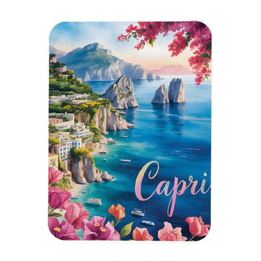 Capri-waterverf Magneet (Verticaal)
