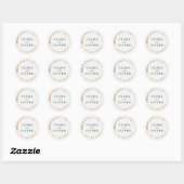 Capri Zeilboot Gouden Ring Trouw Envelope Ronde Sticker (Vel)