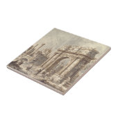 Capriccio met een Romeinse triomfboog Tegeltje (Zijkant)