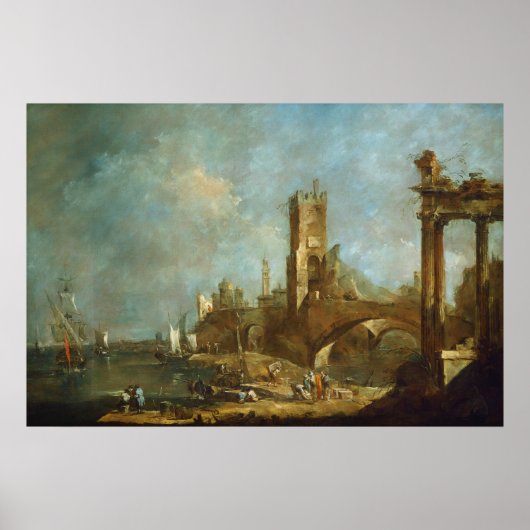 Capriccio of a Harbour Poster (Voorkant)