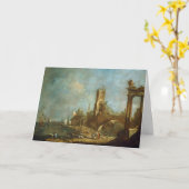 Capriccio of a Harbour Wenskaart Kaart (Gele Bloem)