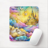 CAPRICE ~ Crystal Castle Clouds Kittens ~ Mousepad Muismat (Met muis)