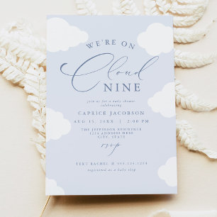 CAPRICE Dusty Blue Cloud Nine Baby shower Kaart