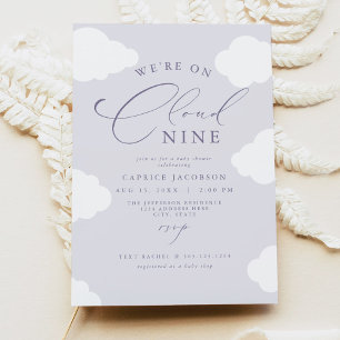 CAPRICE Lavendel Paarse wolk negen Baby shower Kaart