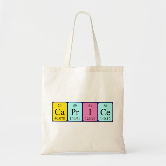 Caprice Periodic Table Name canvas tas (Voorkant)