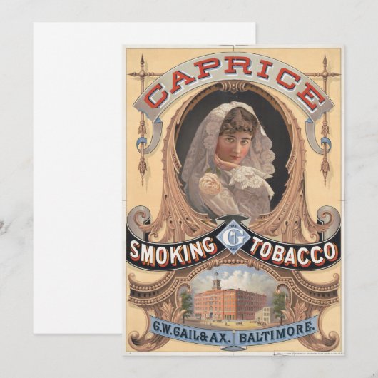 Caprice Smoking Tobacco Advertentie (Voorkant / Achterkant)