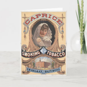 Caprice Smoking Tobacco  Advertentie Kaart