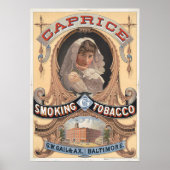 Caprice Smoking Tobacco Advertentie Poster (Voorkant)