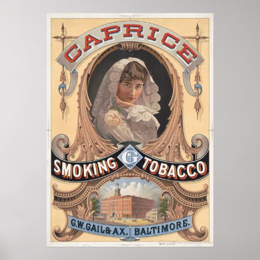 Caprice Smoking Tobacco  Advertentie Poster (Voorkant)