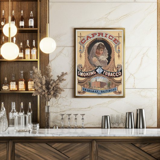 Caprice Smoking Tobacco Advertentie Poster