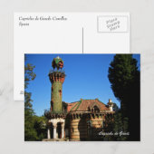Capricho de Gaudi.Comillas Briefkaart (Voorkant / Achterkant)