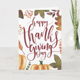 Capricieus Gelukkig Thanksgiving day | Wenskaart Feestdagen Kaart