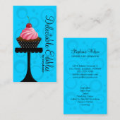 capricieuze Blauwe Bakkerij Cupcake Visitekaartje (Voorkant / Achterkant)