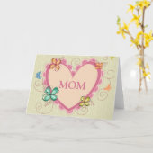 Capricieuze bloemen het moederdagkaart van het kaart (Gele Bloem)