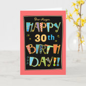 Capricieuze Gelukkige 30ste verjaardag-Grappige Kaart (Gele Bloem)