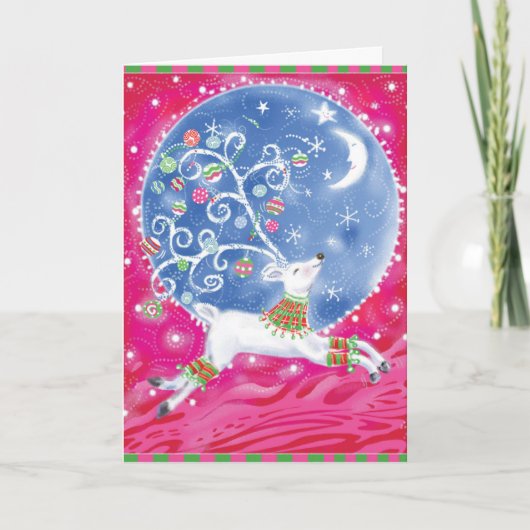 Capricieuze Kerstkaart Feestdagen Kaart (Voorkant)