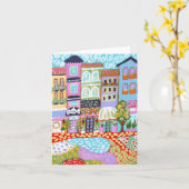 Capricieuze Stad Notecards door Karen Fields Kaart (Gele Bloem)