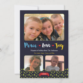 Capricieuze Vrede, Liefde & Vreugde Vakantie 3 Feestdagenkaart